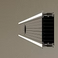 Modern Air Conditioner Vent With Metallic Grille And Sleek White Accent Trim Design Structure