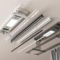 Drying rack lifting drying rack remote control clothes drying electric drying rack invisible drying rack 3d model