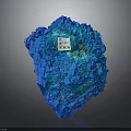 Vibrant Blue Rock Formation With Red Heart Ace Playing Card On Top