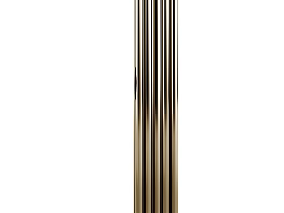 Sleek Vertical Metal Heating Pipes With Polished Surface For Home Heating 3d model