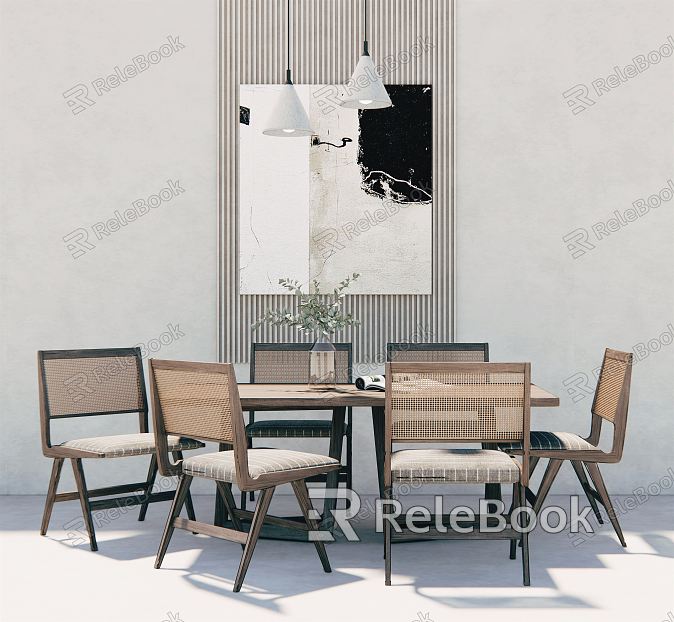 Quiet table and chair combination model