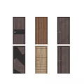 Various Hinged Doors With Diverse Wood Grain Patterns And Modern Designs