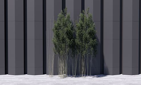 Modern bamboo 3d model