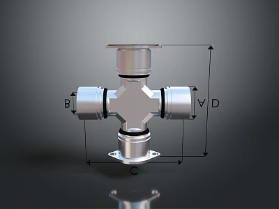Metallic Modular Lighting Combination With Precise Dimension Marked Structural Installation Components 3d model