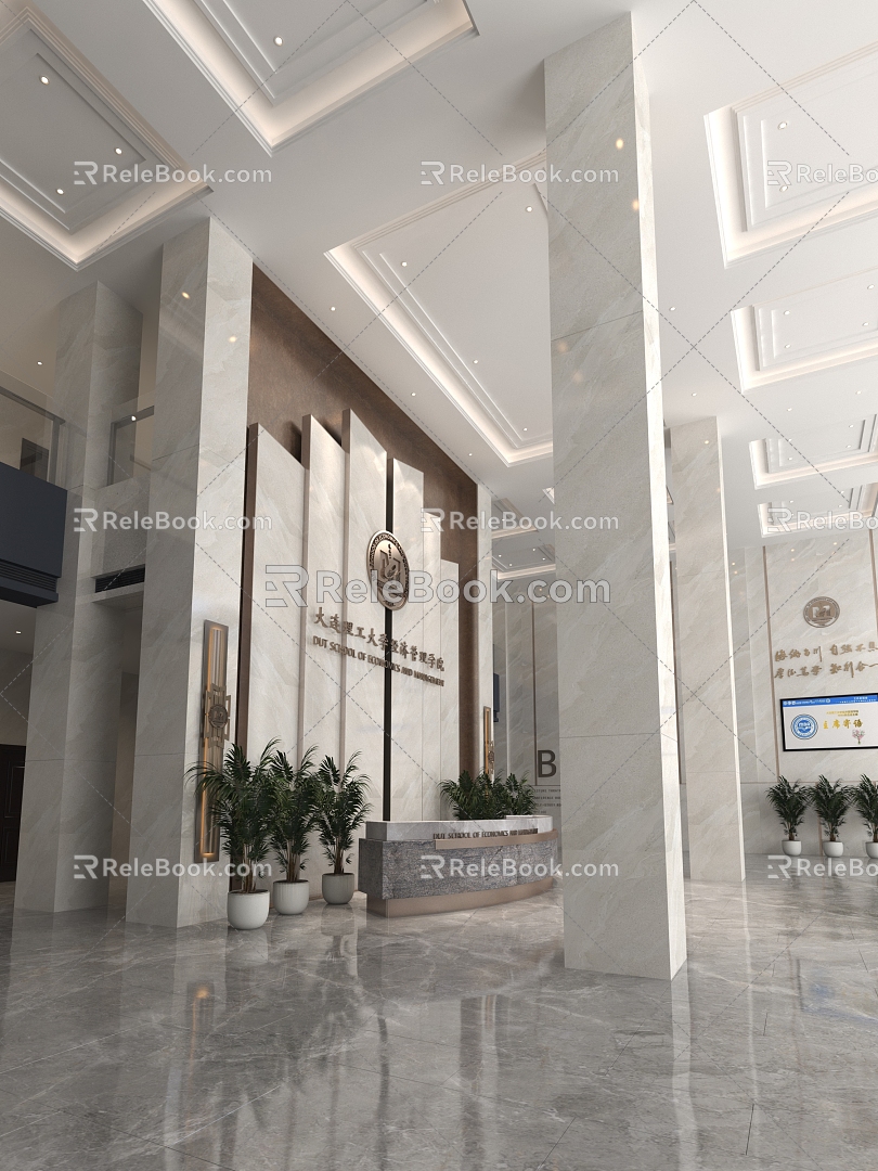 University Hall Image Wall 3d model