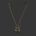 Unique Owl Shaped Pendant Necklace Featuring Colorful Gemstones And Gold Chain