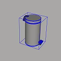 Gray Pedal Operated Trash Can With Lid For Home Use Modern Design
