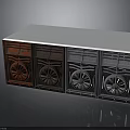 Industrial Style Electronic Appliance With Multiple Units Red Gray Metallic Ventilation Fan Design