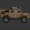 Military Themed Tank With Brown Armor Red Accents And Turret Structure