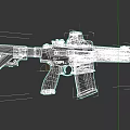 Tactical Modern Assault Rifle with Scope Mount Detachable Magazine and Ergonomic Grip