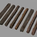 Natural Stone and Wood Craft Sticks with Various Shapes and Textures