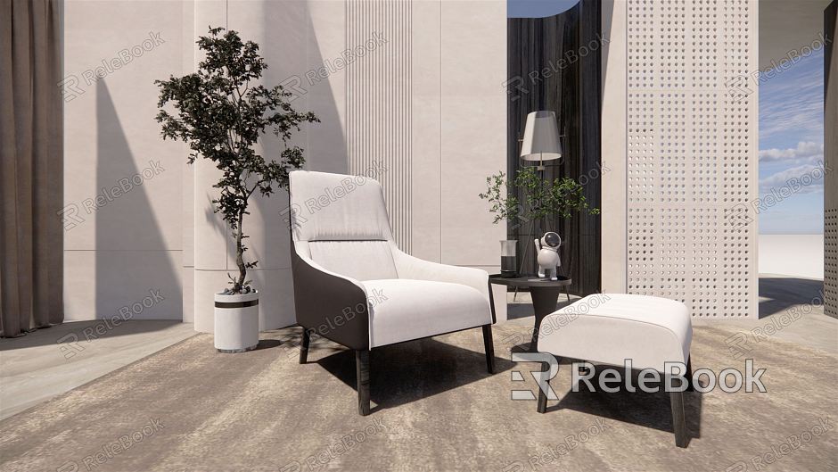 Lounge chair for modern single sofa model