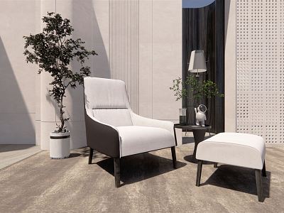 Lounge chair for modern single sofa model