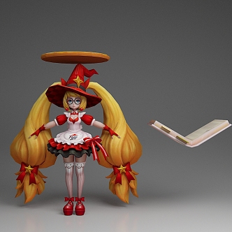 Modern game character Angela 3d model