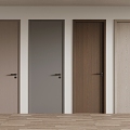 Interior door wooden door single door 3d model