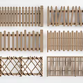 Wooden Railings With Picket Lattice And Vertical Slat Designs For Garden