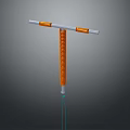 Household Spring Fitness Tool with Orange Coil and Silver Handles for Home Exercise