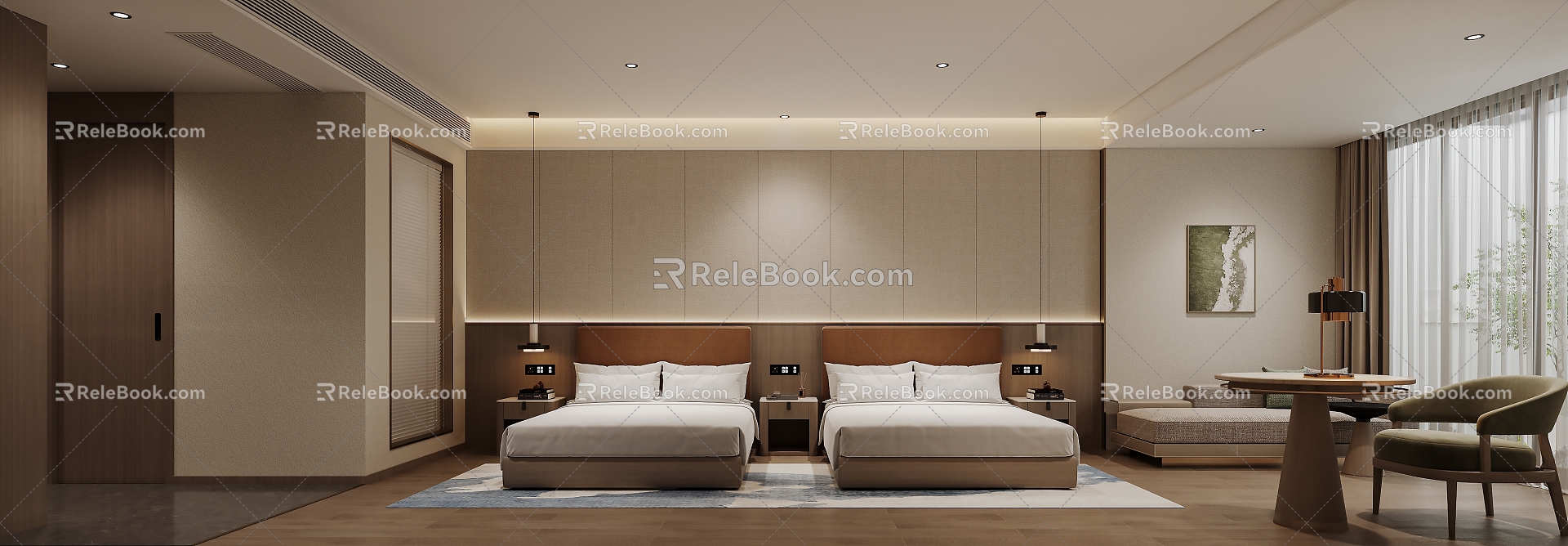 Modern Rooms Hotel 3d model