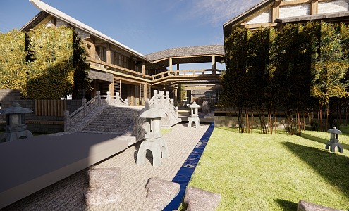 Chinese courtyard garden SU model 3d model