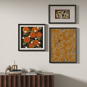 French retro abstract decorative painting 3d model