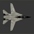 Military Fighter Jet Model With Gray Body And Detailed Weapon Design Features