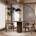 Modern Leisure Table and Chair Dining Table and Chair Combination Dining Table and Chair Seat Combination Coffee Table and Chair 3d model