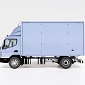 Blue Commercial Cargo Truck With Box Body For Delivery And Transport