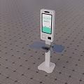 Office Appliance Self Service Terminal With Screen And Tray White Stand Design
