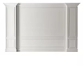 White Decorative Wall With Minimalist Style Lines And Borders For Interior Design