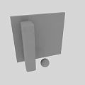 Gray White And Beige Textured Wall Components For Modern Interior Design 3d model