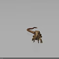 Fantasy Character Riding Orange Spiked Back Dragon With Long Tail And Saddle