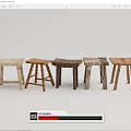 Various Rustic Wooden Stool Designs With Natural Materials And Unique Structures