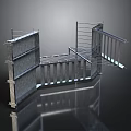 Metal Construction Equipment Frame Structure With Support Crossbars And Panels