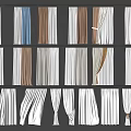 Curtain Gauze Window Screen 3d model