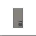 Modern Gray Cabinetry with Integrated Appliance Featuring Digital Display Panel