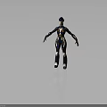 Sci Fi Character And Futuristic Creature In Blue Gold Armor Standing Pose Detailed Design