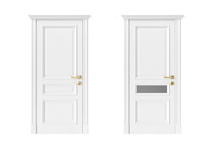 French Swing Door Simple Door 3d model