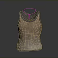 Simple Casual Sleeveless Tank Top In Brown Gray Cotton Fabric Design