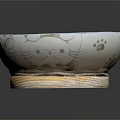 Fresh Green Peas in White Patterned Bowl Placed on Bamboo Mat