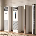Four Modern Tower Air Conditioner Fans With Different Design Styles 3d model