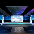 HUAWEI Event Stage Design With Large Screens And Modern Lighting Setup