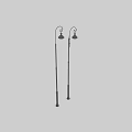 Various Designs Outdoor Lights with Tall Poles Curved Arms and Round Shades