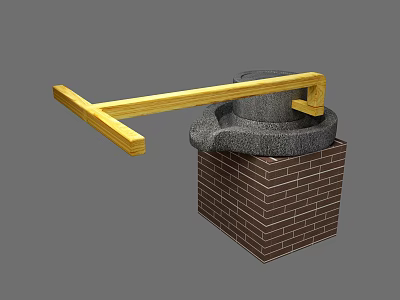 modern stone mill 3d model modern stone mill 3d model