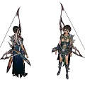 Modern Game Characters Dragon Girl Game Characters 3d model