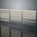 Modern White Venetian Blinds Set of Three with Sleek Structure and Reflective Surface