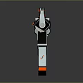 Modern Tactical Weapon Rifle Featuring White And Orange Stylish Design Elements 3d model