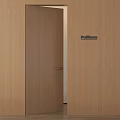 Poliform Modern Wooden Swing Door With Natural Wood Grain Finish For Interior Space
