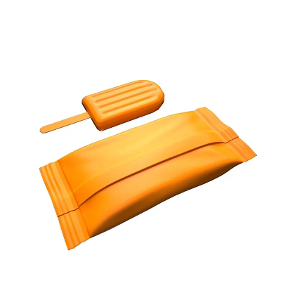 Ice cream packing bag 3d model Ice cream packing bag 3d model