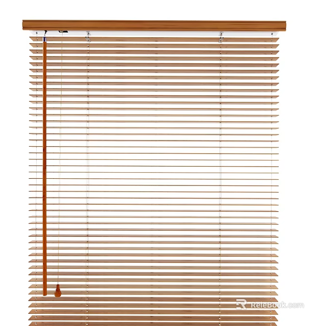Wooden Venetian Blinds Modern Design for Window Light Control and Privacy 3d model 