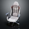 Ergonomic Office Chair With Padded Backrest Adjustable Armrests Wheeled Base And Neutral Tones Design